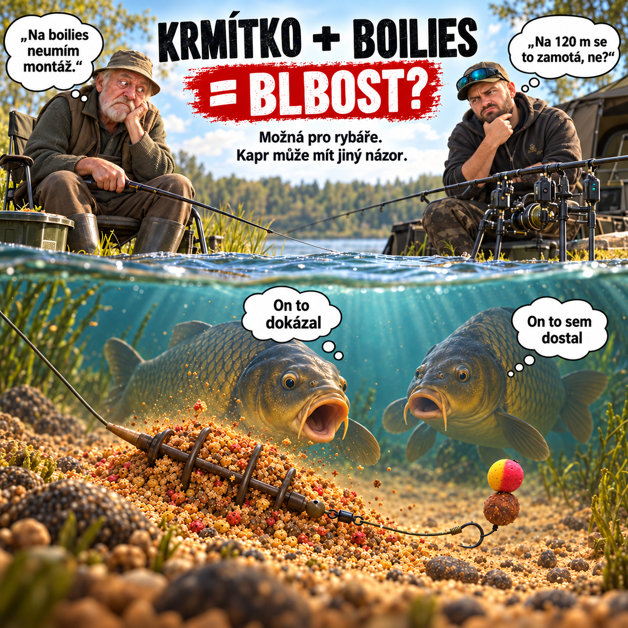Krmítko + boilies = blbost? A co když ne?