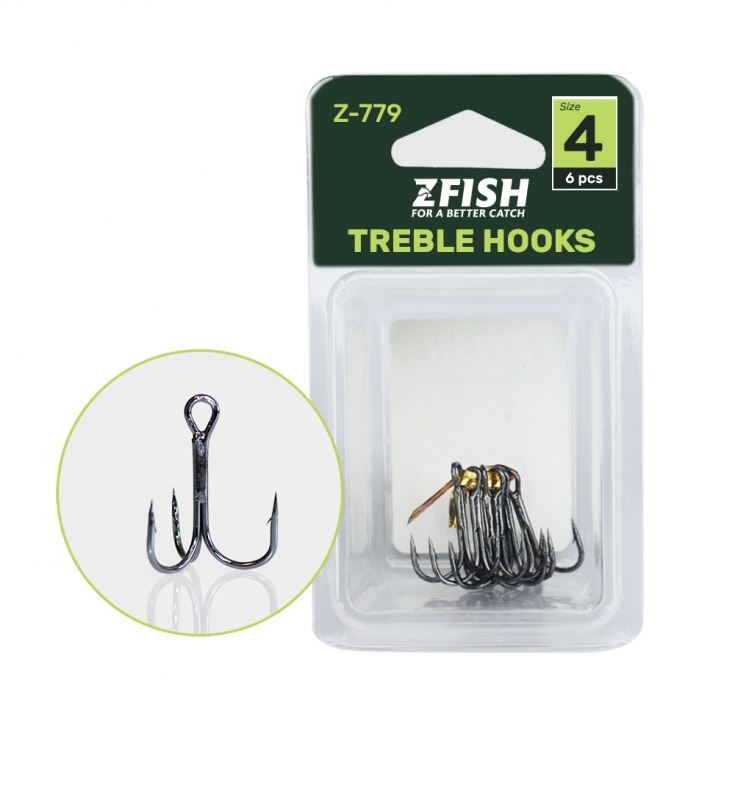 vel.1 Zfish Trojháčky Treble Hooks Z-779