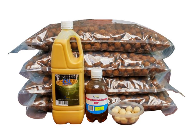 Boilies 20kg, játra/chobotnice,  30mm + CSL 1l + DIP 250ml +pop up pelety 20mm, 60g