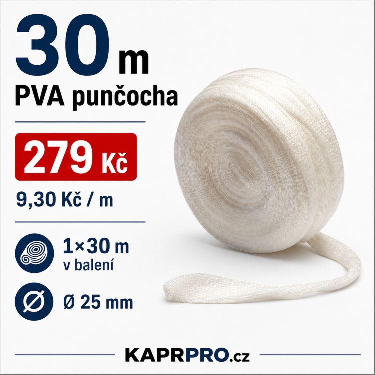 PVA punčocha 30 m, průměr 25 mm
