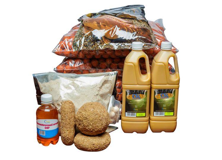 Amur set, boilies 5kg , 24mm +partikl 6kg+8kg směs+2x dip+2x CSL+csl/melasa+pop up pelety 20mm, 60g