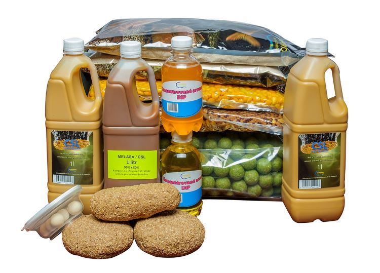 Amur set, boilies 5kg , 24mm +partikl 6kg+8kg směs+2x dip+2x CSL+csl/melasa+pop up pelety 20mm, 60g
