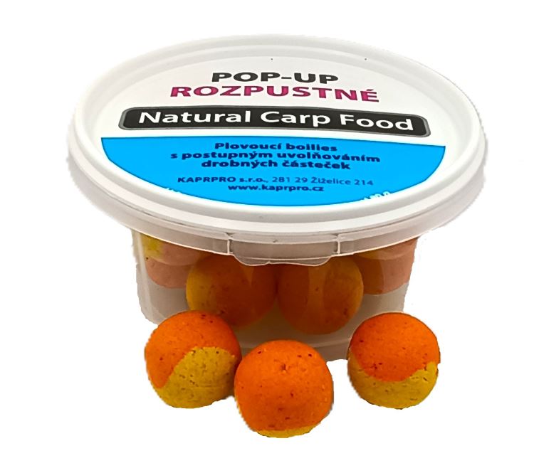 ROZPUSTNÉ PLOVOUCÍ BOILIES - oranžovo-žlutá, 20mm, různé příchutě