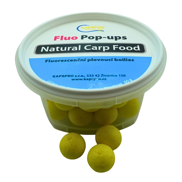Plovoucí boilies 15mm, různé příchutě, fluo žlutá 60g