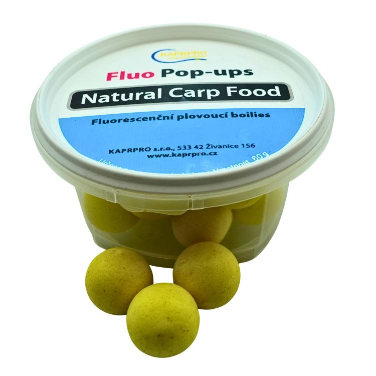 Plovoucí boilies 20mm, různé příchutě, fluo žlutá 60g