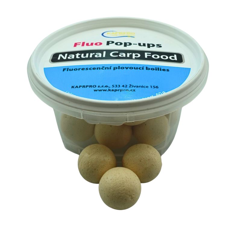 Plovoucí boilies 20mm, různé příchutě, fluo bílá 60g