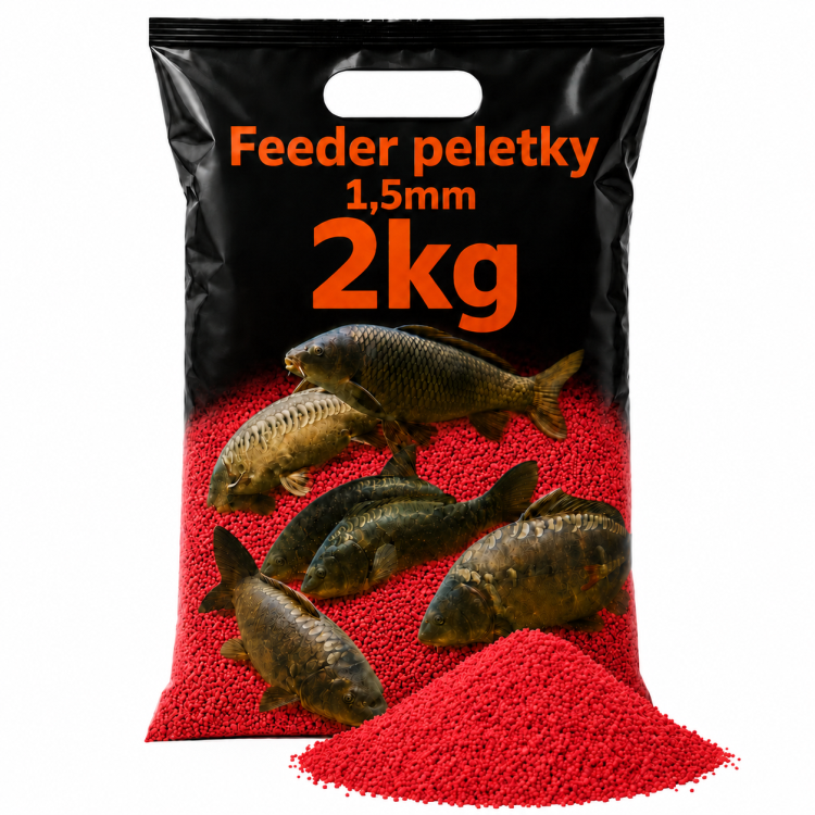 Method feeder peletky  2kg, červené, 1,5 mm 