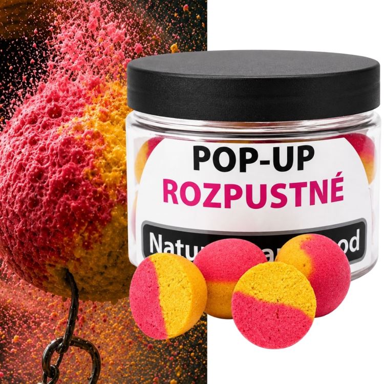 Plovoucí boilies rozpustné – POP-UP 20 mm, červeno-žlutá, různé příchutě