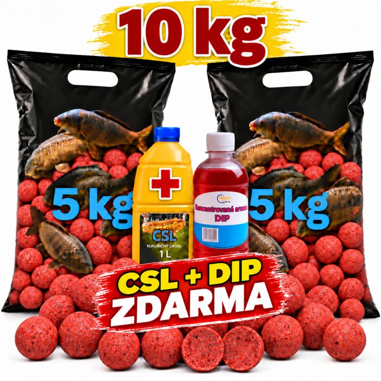 JAHODA/SMETANA/RUM 10 kg, 20 mm + CSL a DIP zdarma 