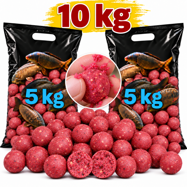 Rozpustné boilies JAHODA 20 mm 10 kg