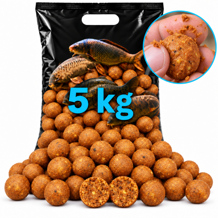 Rozpustné boilies BANÁN & CHILLI 20mm, 5 kg