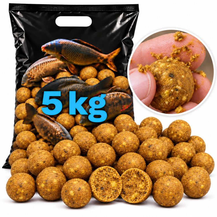Rozpustné boilies HALIBUT & ČESNEK 20mm, 5 kg