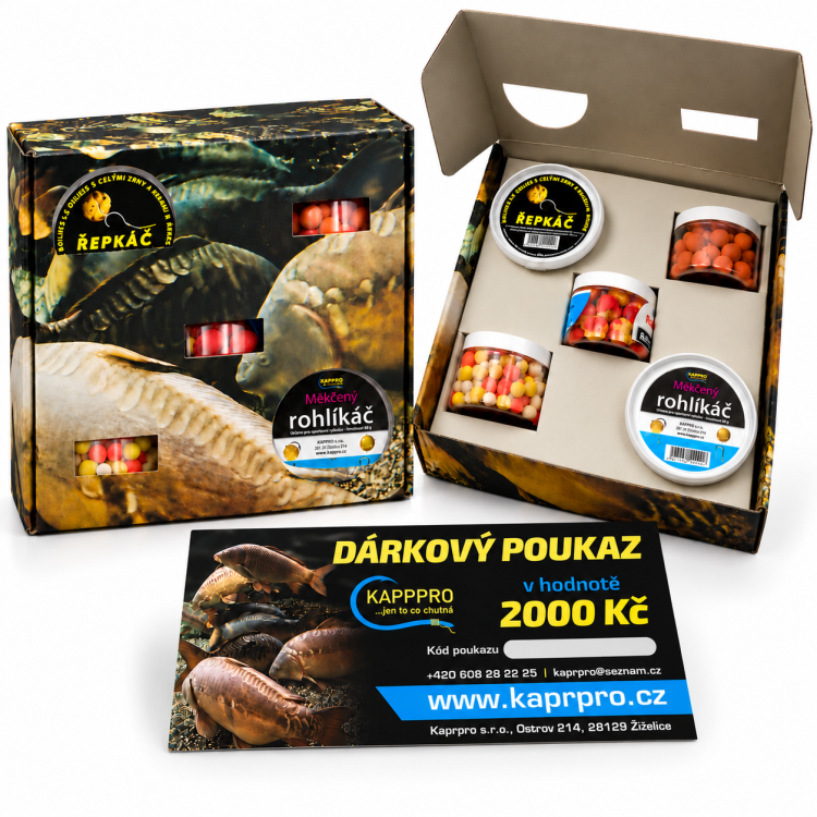 Dárek pro rybáře - kazeta + poukaz 2000